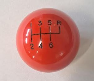 hms, hanlon motorsports, 6 speed, six speed, rally orange, shift knob, shift ball